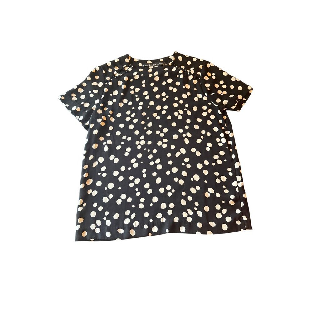 & Other Stories Black & White Polka Dot Blouse With Button Detail